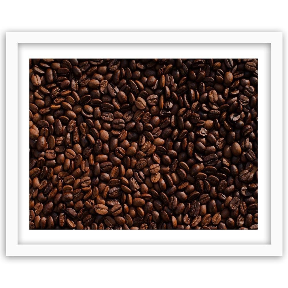 Glezna baltā rāmī - Coffee Beans Home Trends DECO