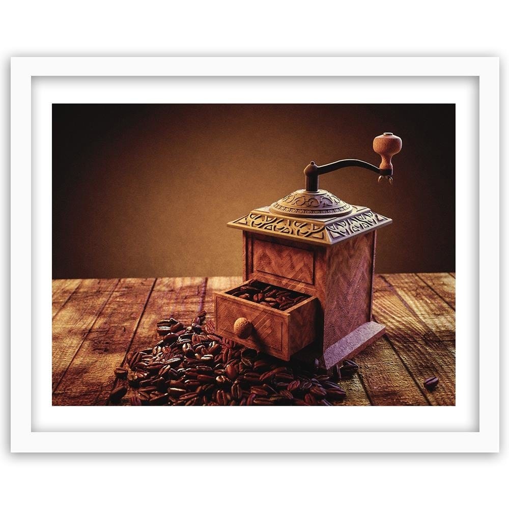 Glezna baltā rāmī - Coffee Grinder Home Trends DECO