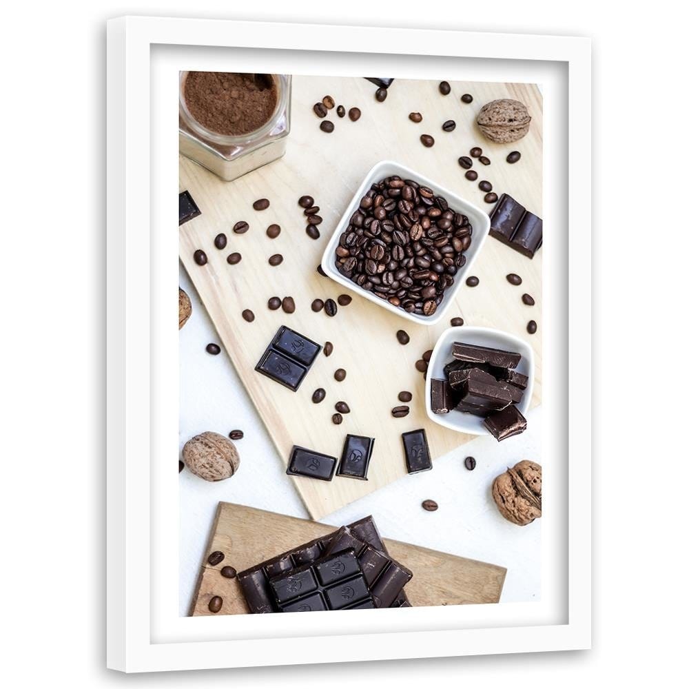 Glezna baltā rāmī - Coffee Mess Home Trends DECO