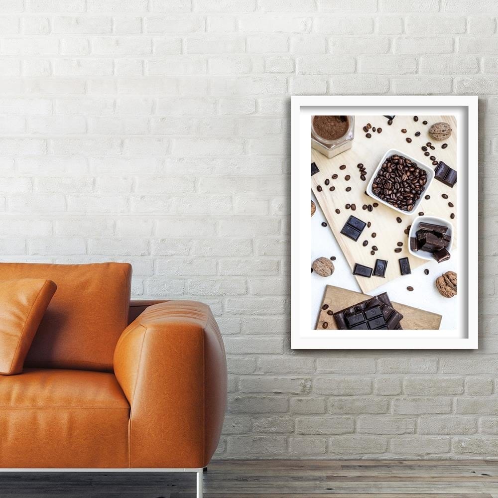 Glezna baltā rāmī - Coffee Mess Home Trends DECO