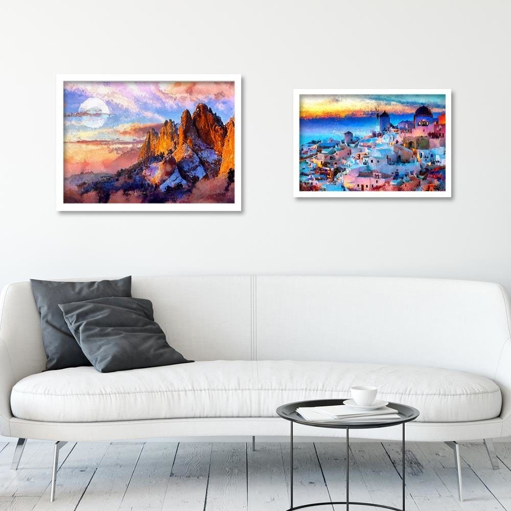 Glezna baltā rāmī - Colorado Mountains Home Trends DECO