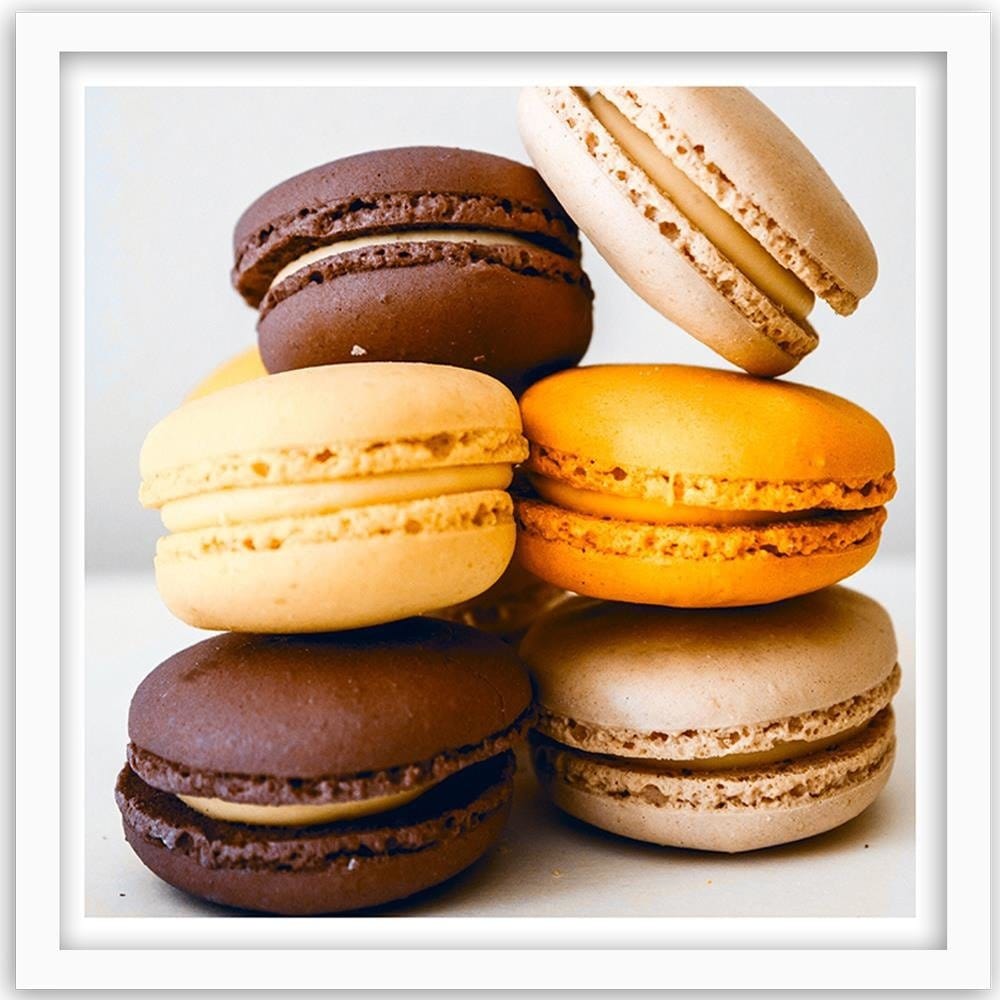 Glezna baltā rāmī - Colored Macaroons 2 Home Trends DECO