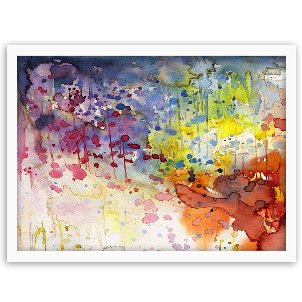 Glezna baltā rāmī - Colourful Abstraction Home Trends DECO