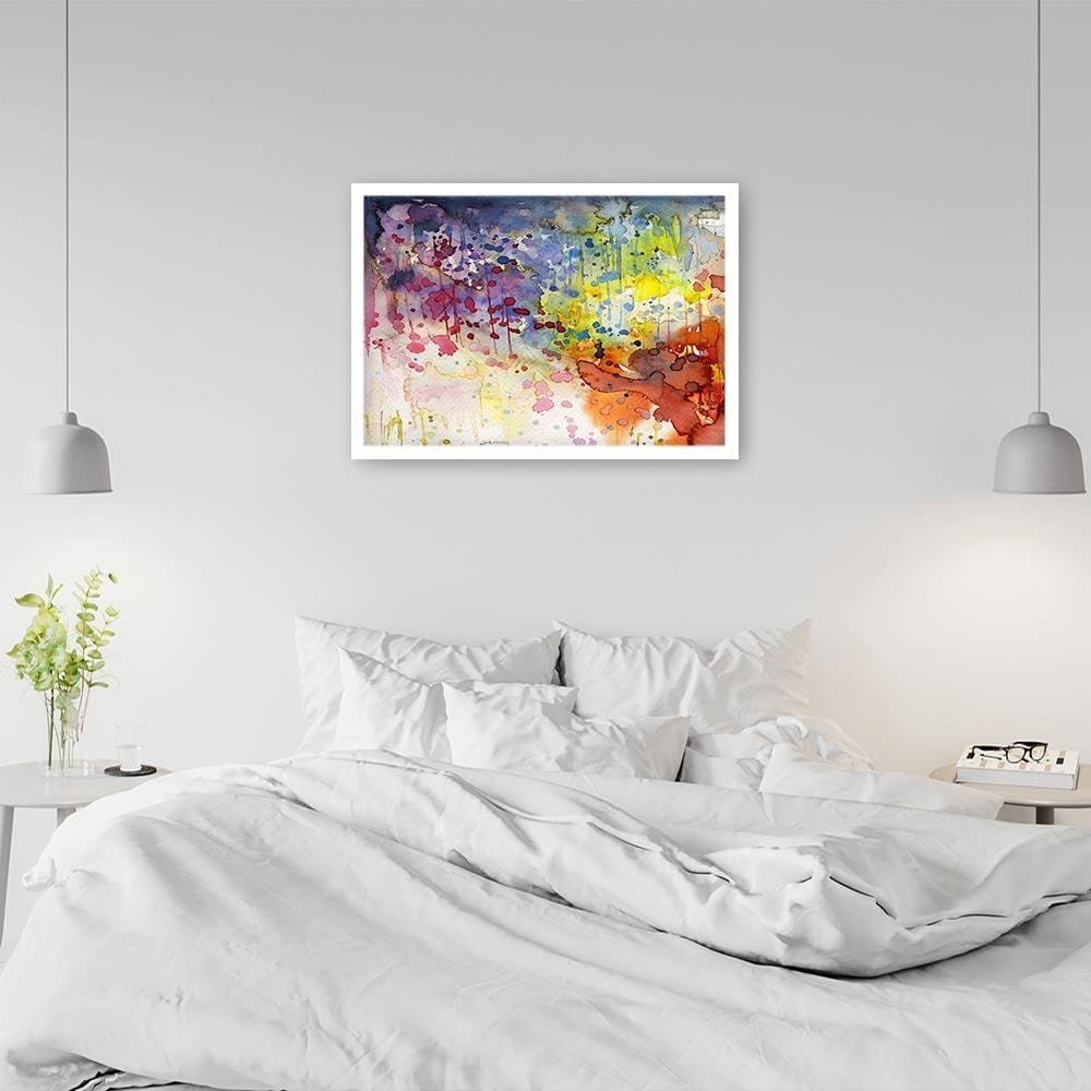 Glezna baltā rāmī - Colourful Abstraction Home Trends DECO