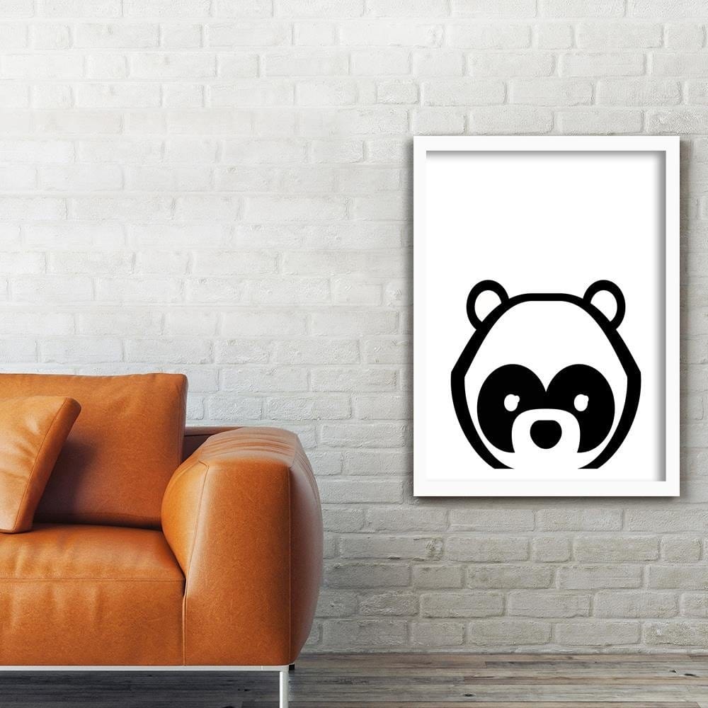 Glezna baltā rāmī - Contrast Panda  Home Trends DECO