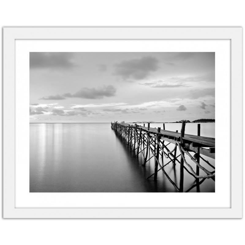 Glezna baltā rāmī - Cord on the pier Home Trends DECO