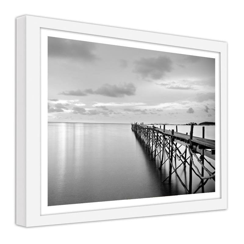 Glezna baltā rāmī - Cord on the pier Home Trends DECO