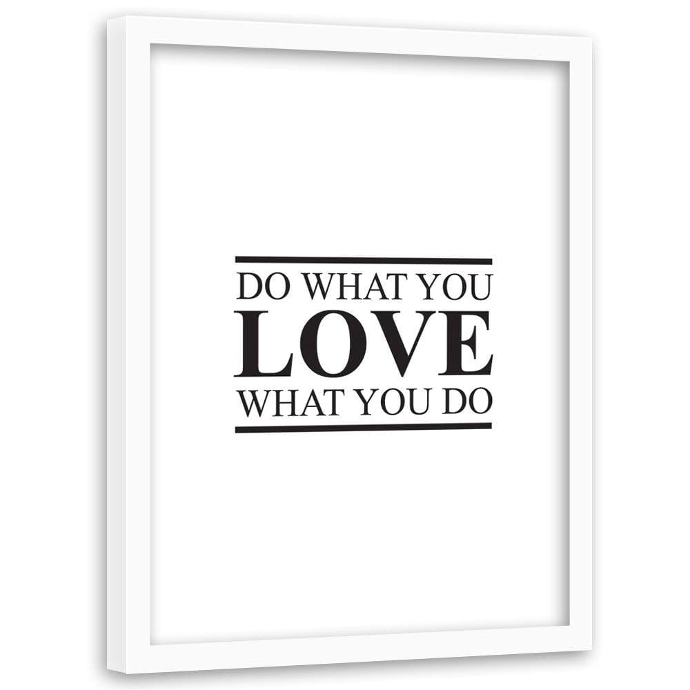 Glezna baltā rāmī - Cover - Do What You Love Home Trends DECO