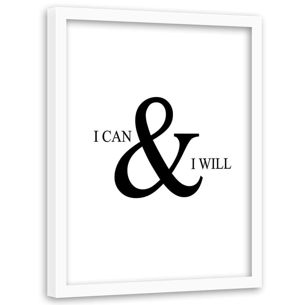 Glezna baltā rāmī - Cover - I Can Do Anything Home Trends DECO