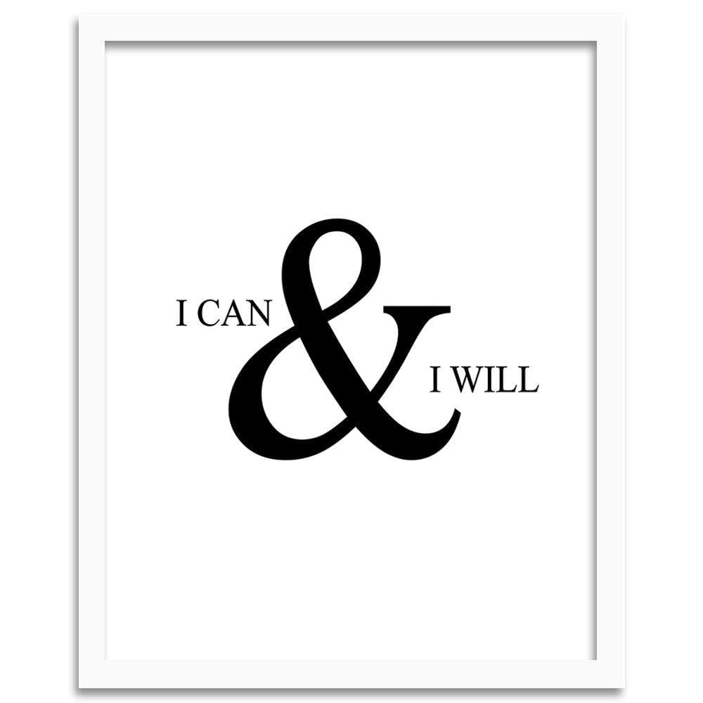 Glezna baltā rāmī - Cover - I Can Do Anything Home Trends DECO