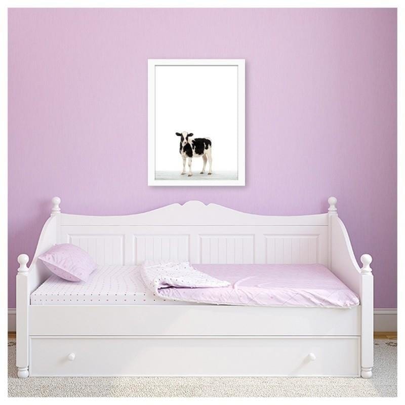 Glezna baltā rāmī - Cow calf Home Trends DECO