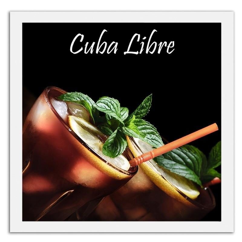 Glezna baltā rāmī - Cuba libre cocktail Home Trends DECO