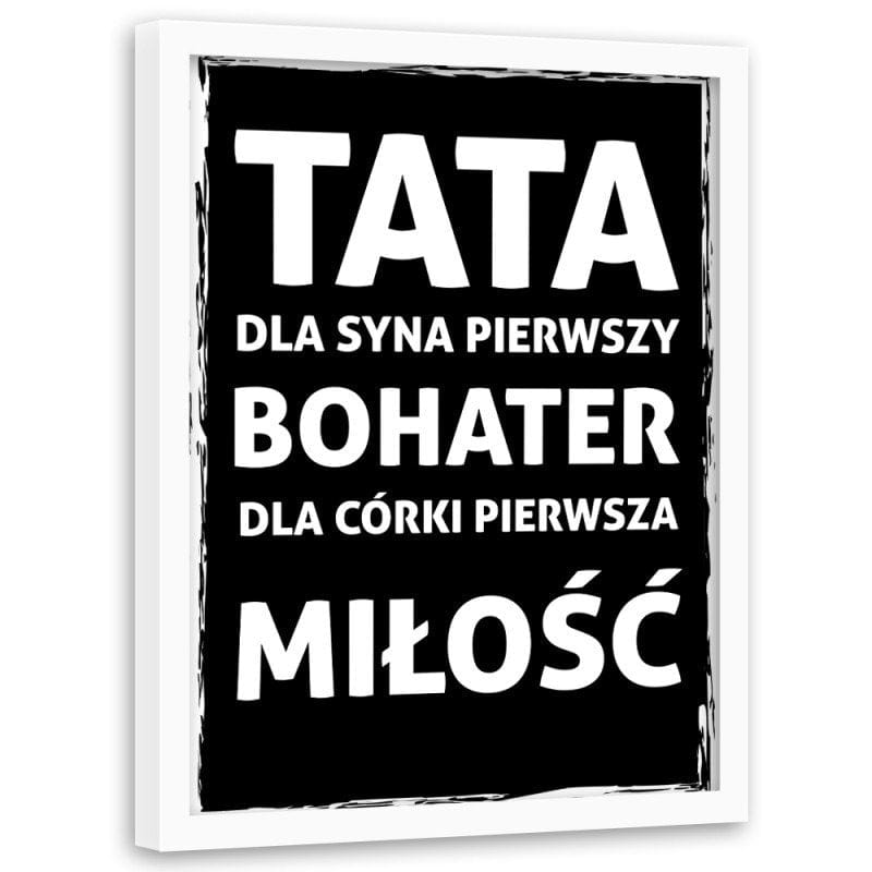 Glezna baltā rāmī - Dad for his son the first hero Home Trends DECO