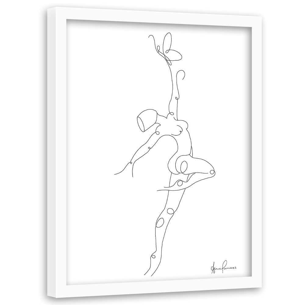 Glezna baltā rāmī - Dancer Home Trends DECO