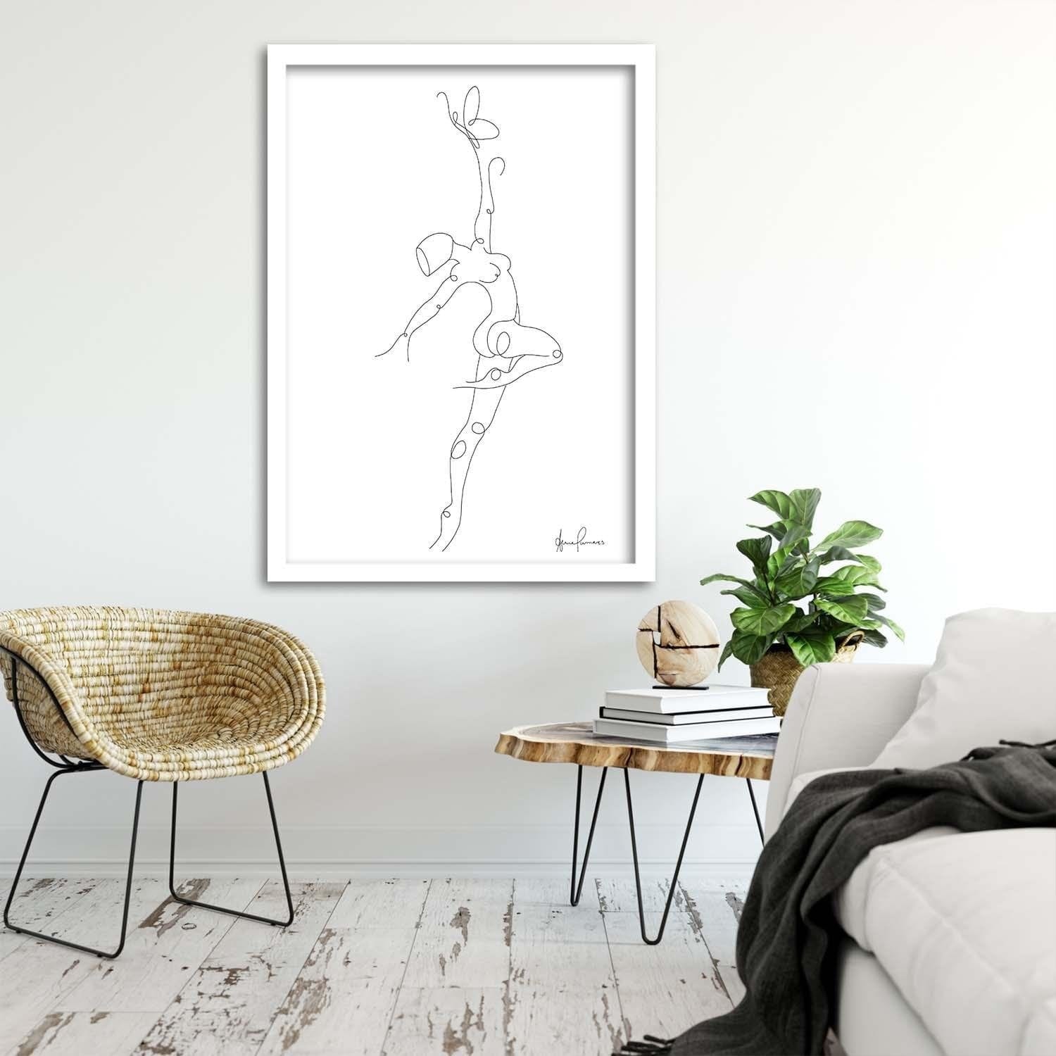 Glezna baltā rāmī - Dancer Home Trends DECO