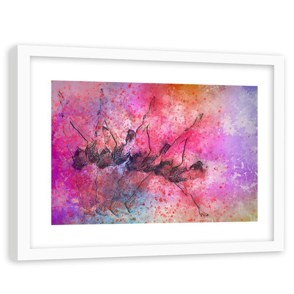 Glezna baltā rāmī - Dancers Abstraction Home Trends DECO