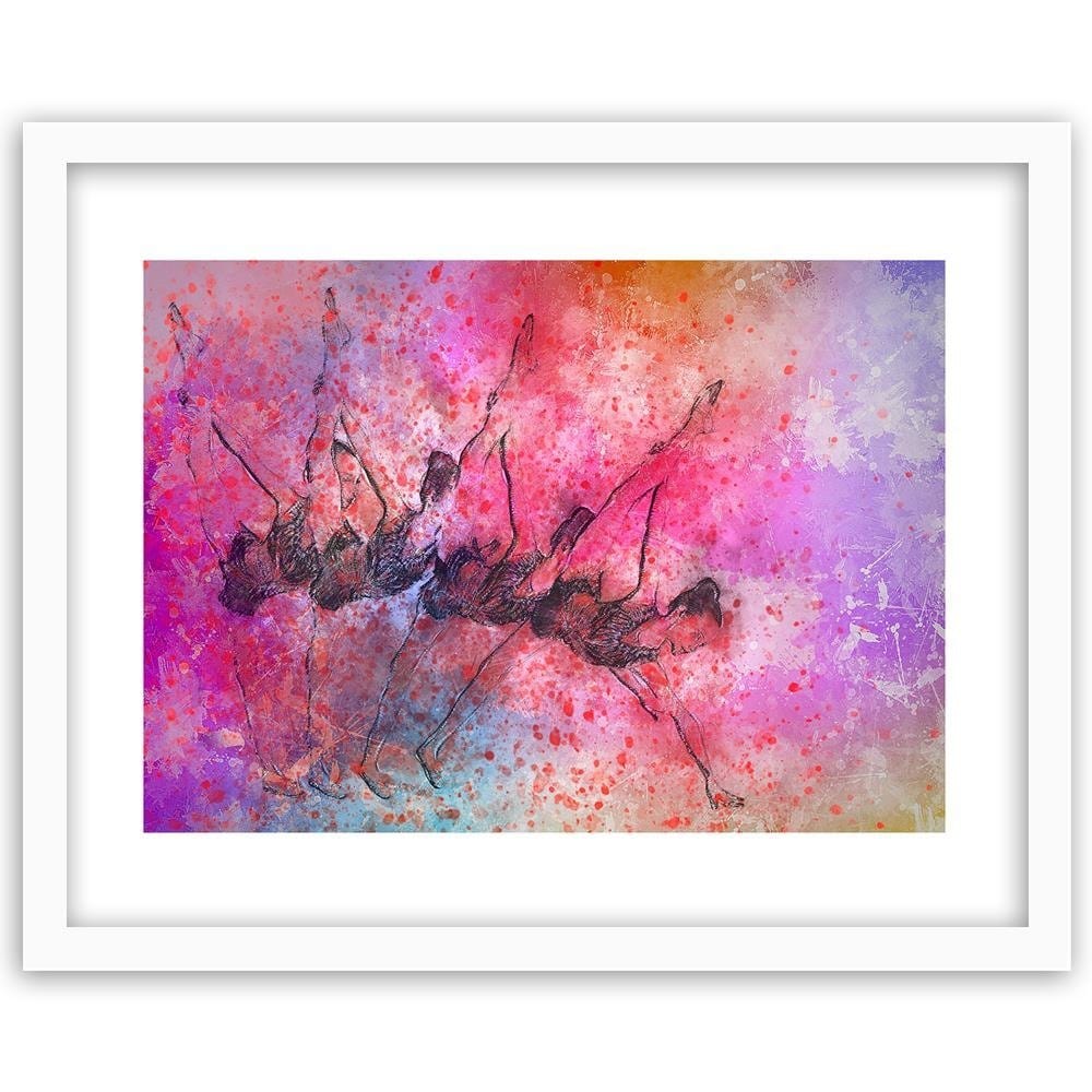Glezna baltā rāmī - Dancers Abstraction Home Trends DECO