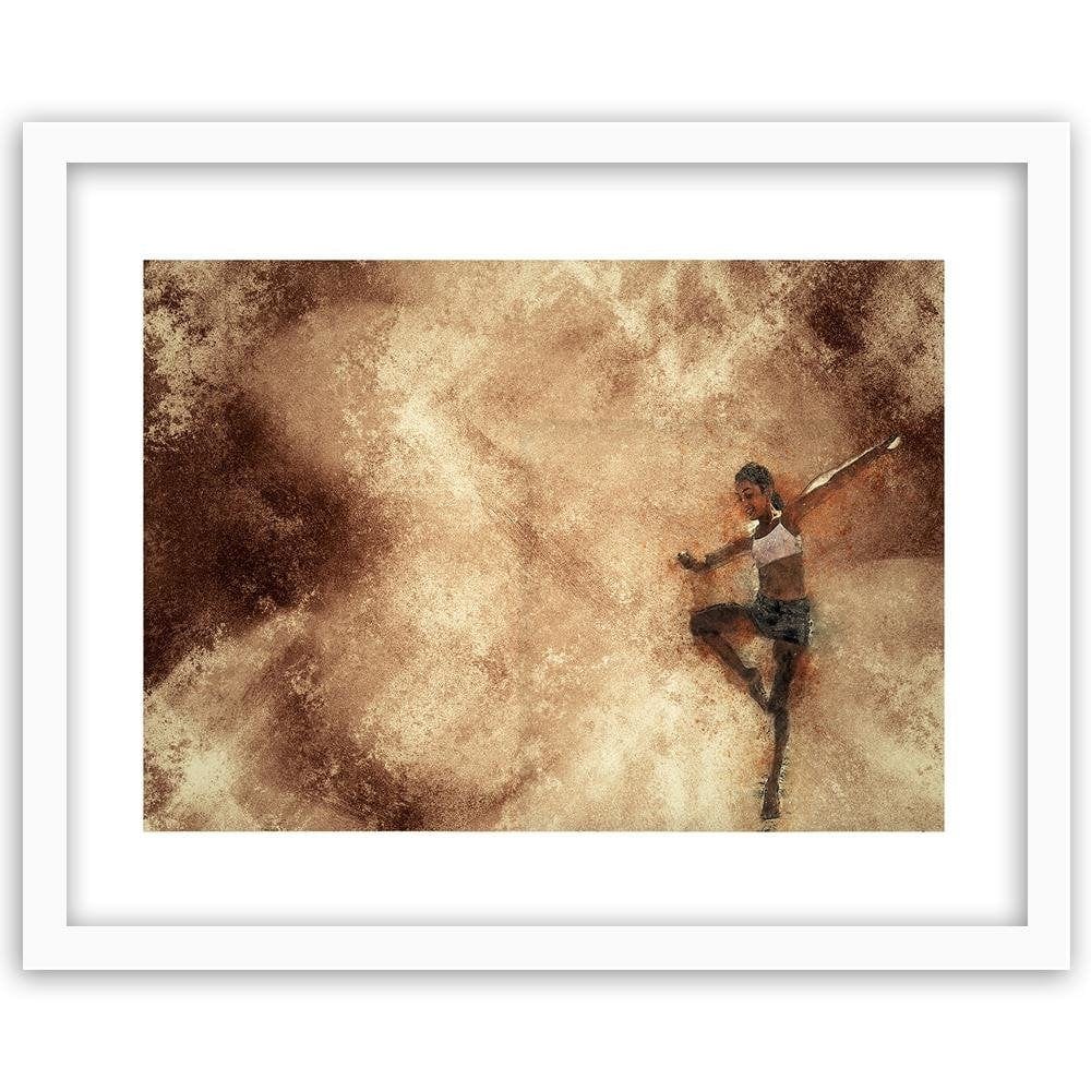 Glezna baltā rāmī - Dancing Girl Abstraction Home Trends DECO