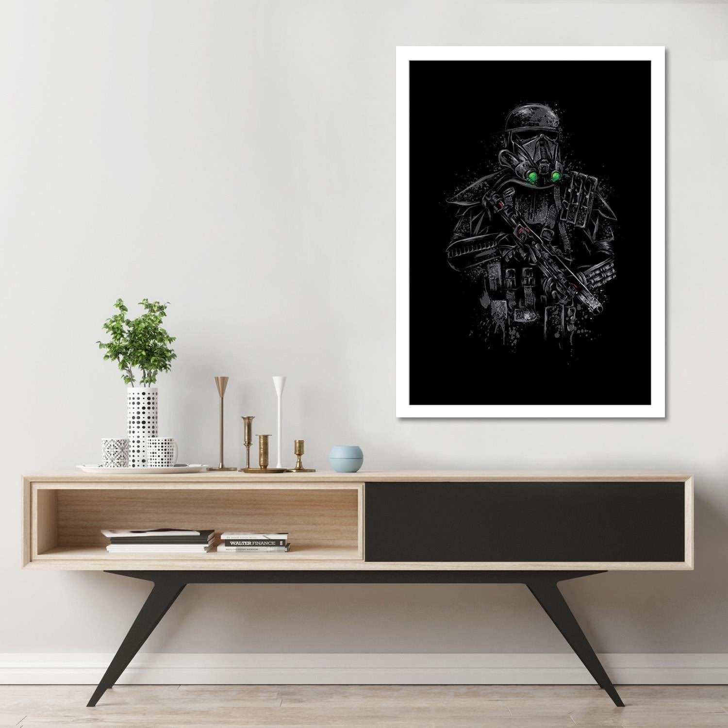 Glezna baltā rāmī - Death Trooper Black  Home Trends DECO