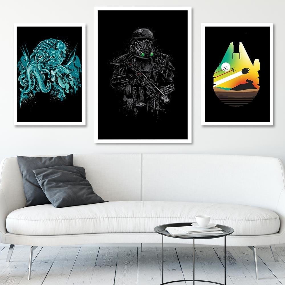 Glezna baltā rāmī - Death Trooper Black  Home Trends DECO