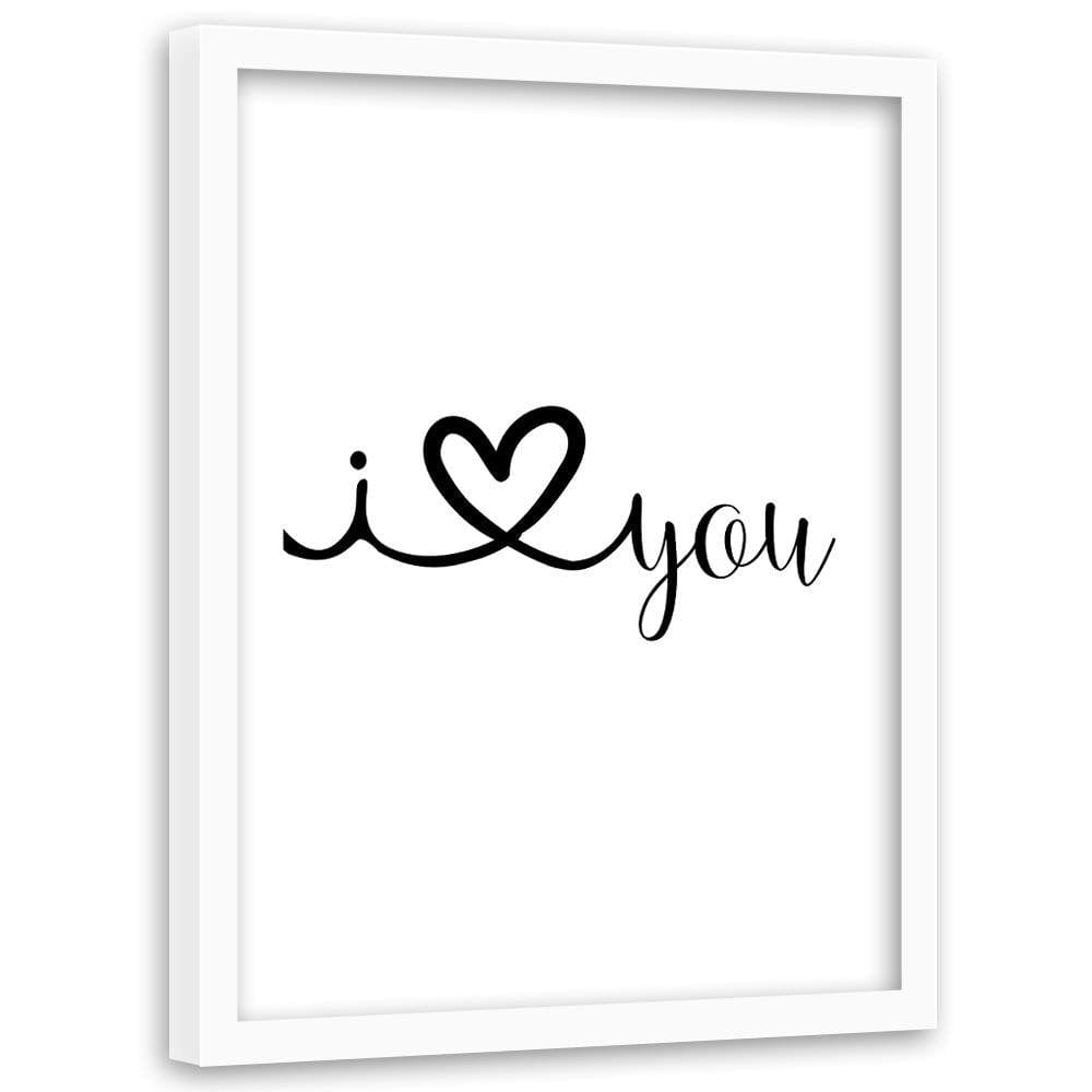Glezna baltā rāmī - Declaration Of Love Home Trends DECO