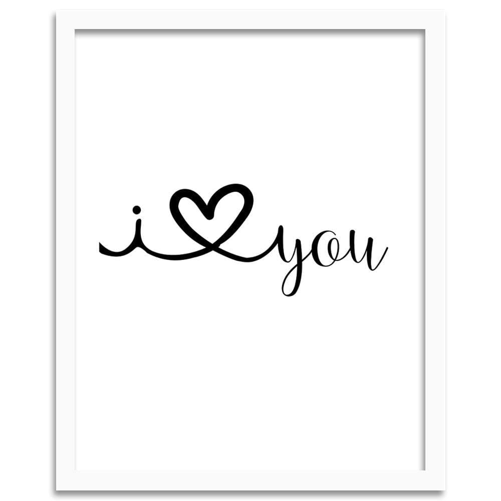 Glezna baltā rāmī - Declaration Of Love Home Trends DECO
