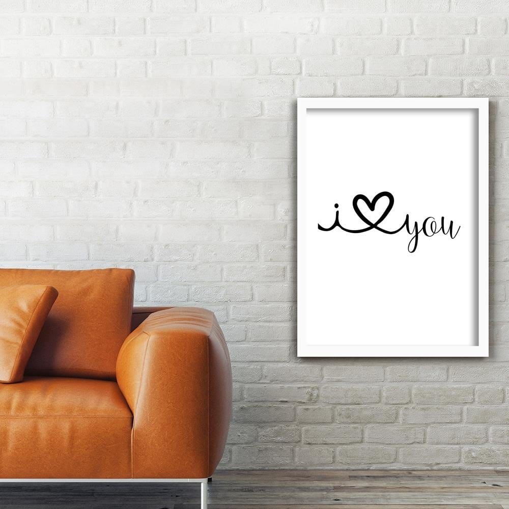 Glezna baltā rāmī - Declaration Of Love Home Trends DECO