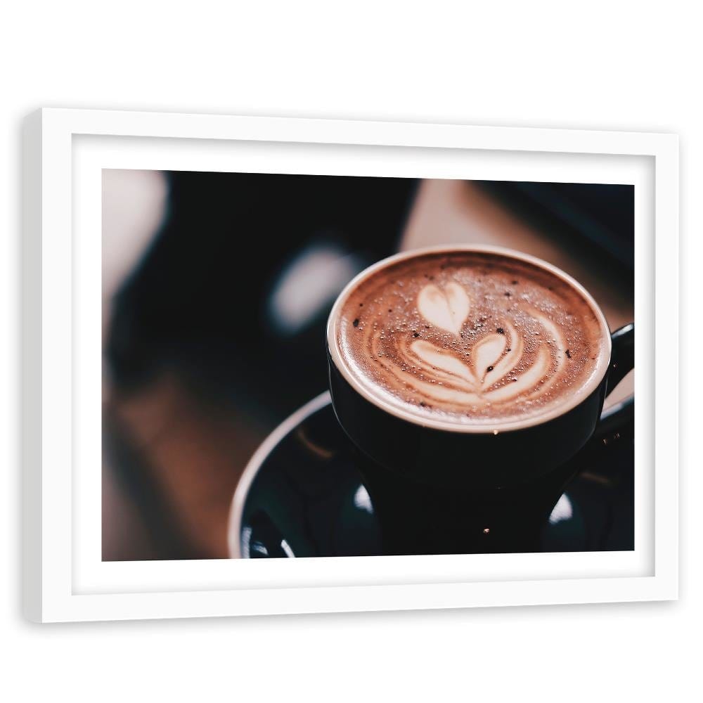 Glezna baltā rāmī - Decoration Coffee Home Trends DECO