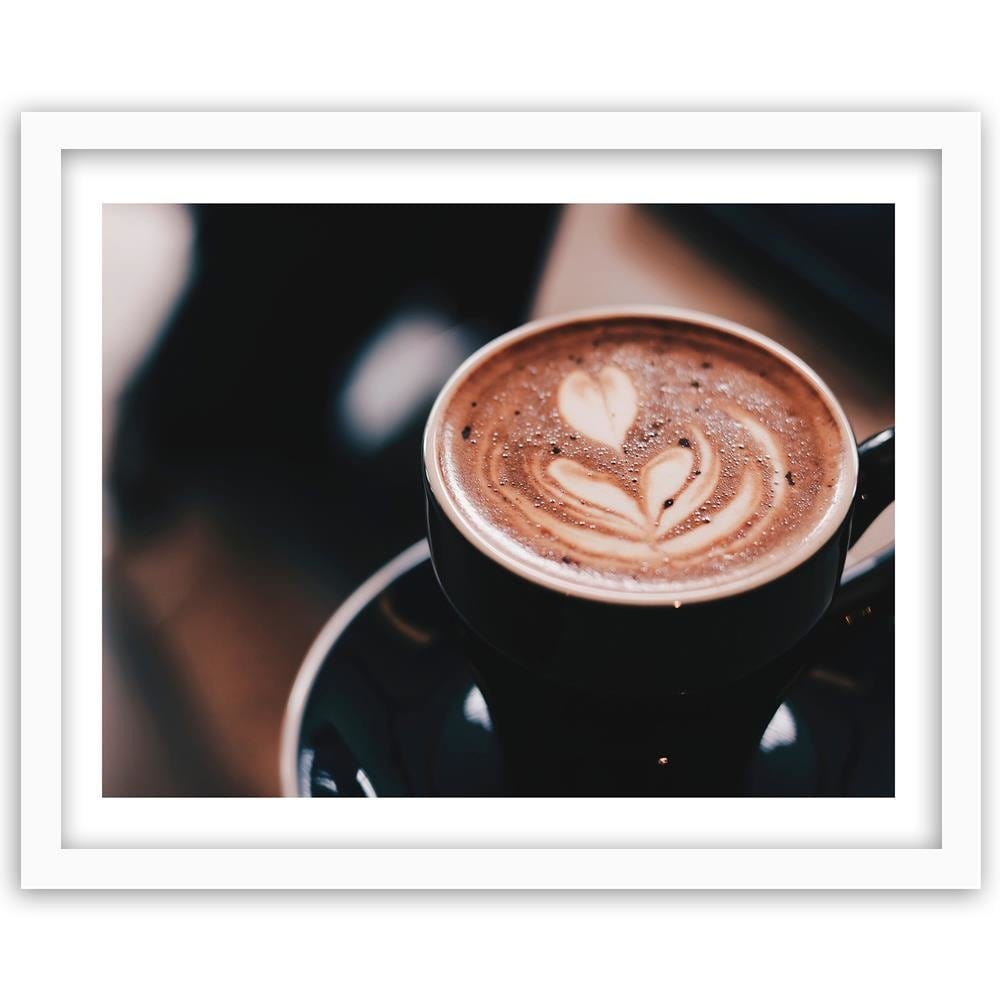 Glezna baltā rāmī - Decoration Coffee Home Trends DECO
