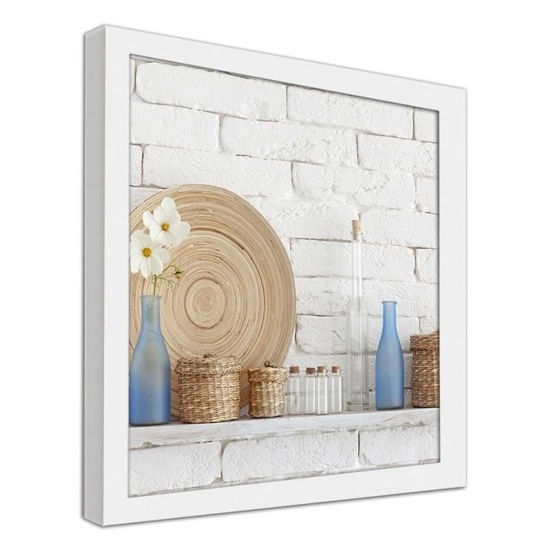 Glezna baltā rāmī - Decorative shelf on a white wall Home Trends DECO