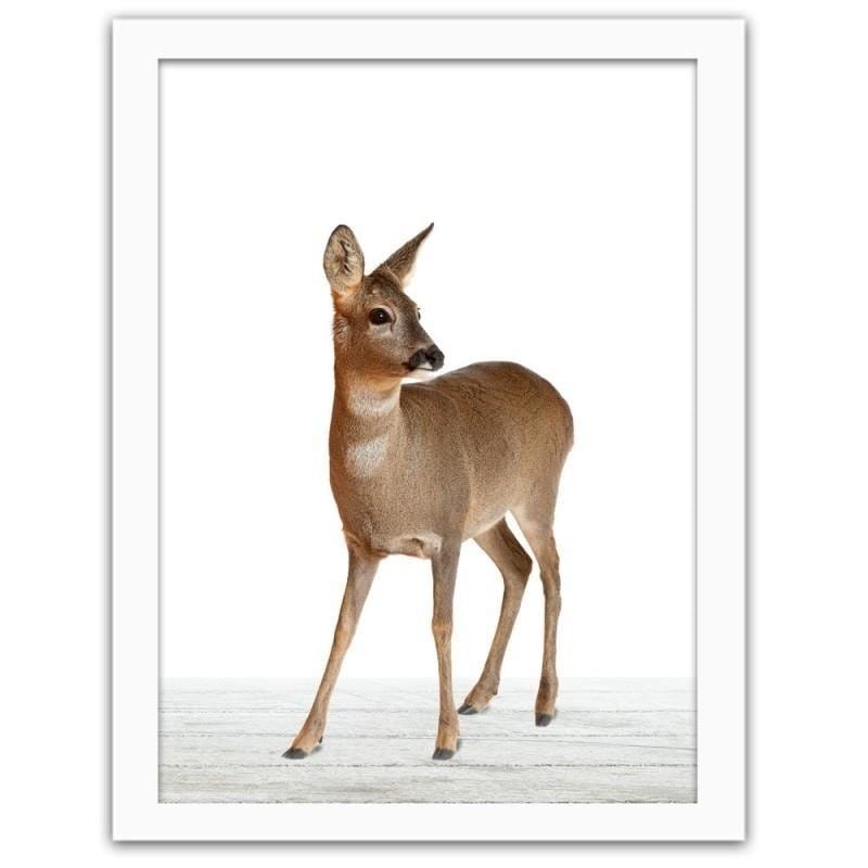 Glezna baltā rāmī - Deer Home Trends DECO