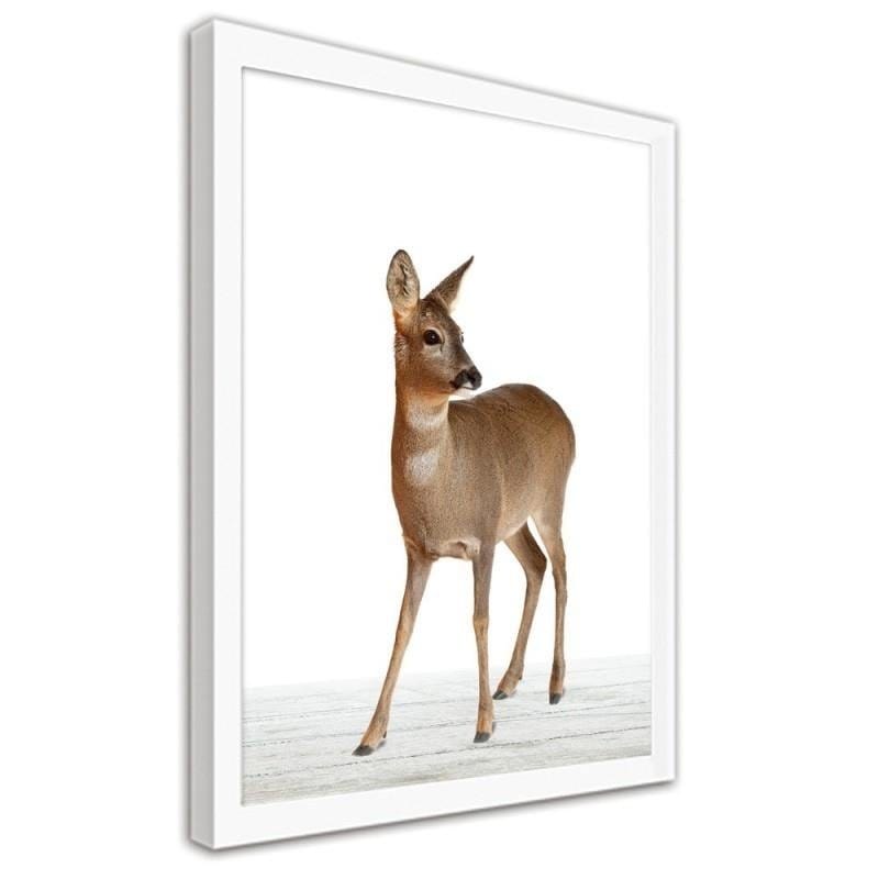 Glezna baltā rāmī - Deer Home Trends DECO