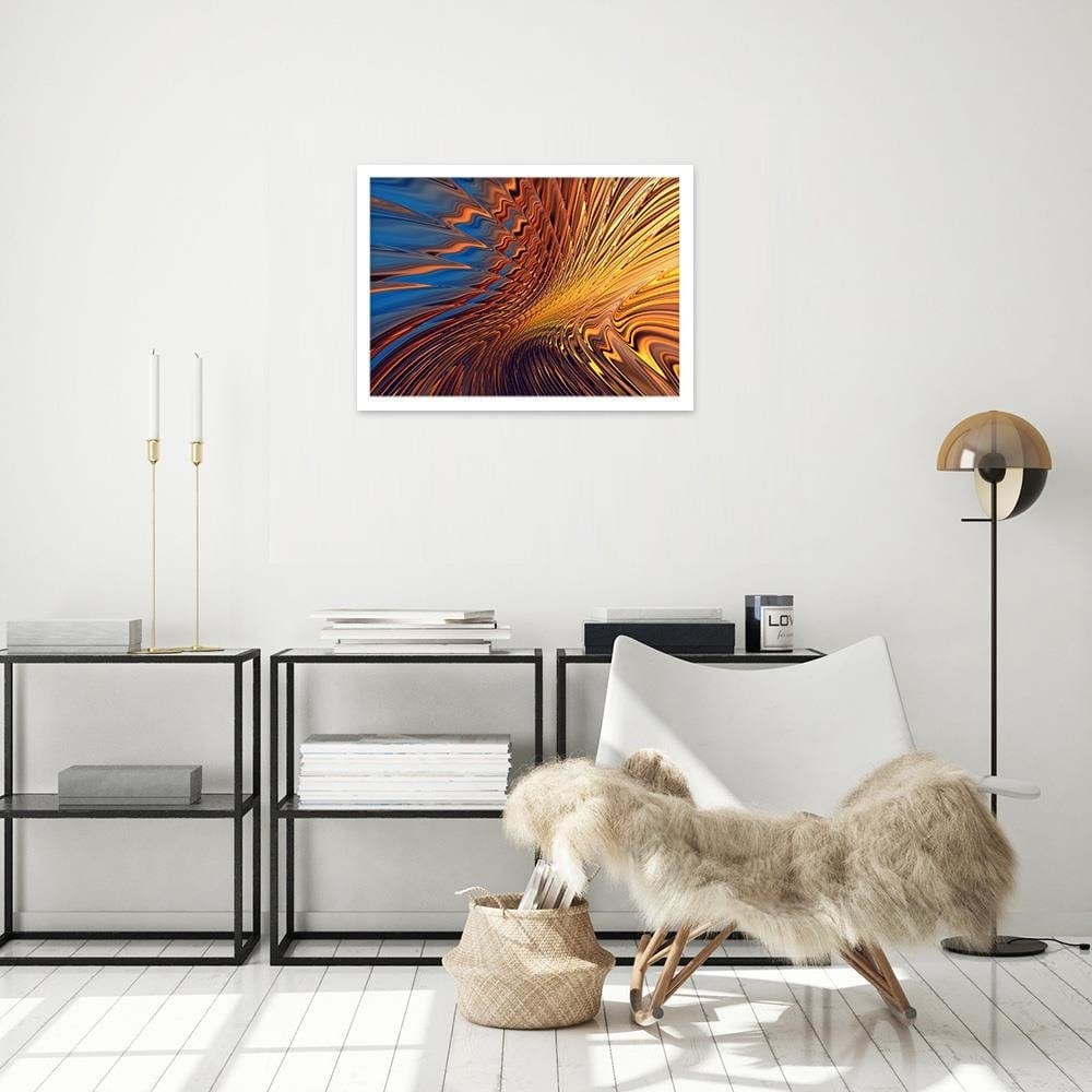 Glezna baltā rāmī - Desert Abstraction Home Trends DECO