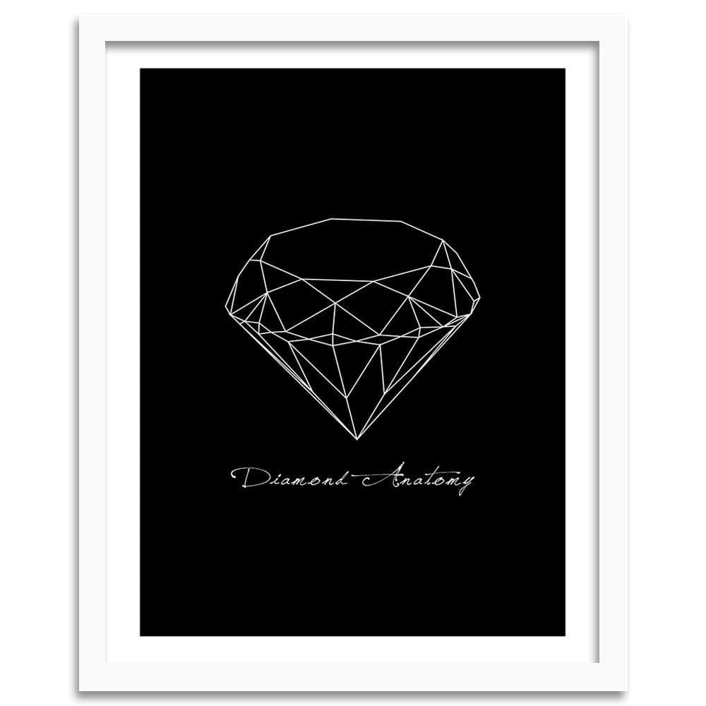 Glezna baltā rāmī - Diamond Anatomy Home Trends DECO