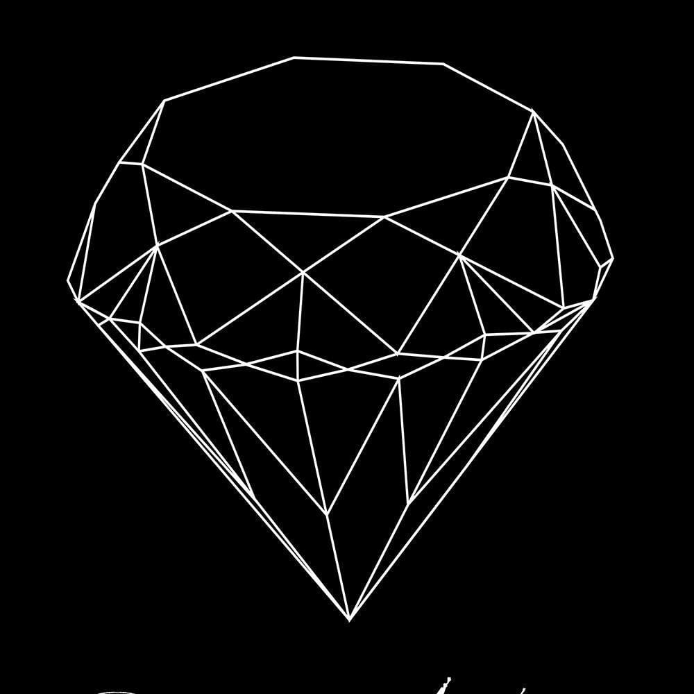 Glezna baltā rāmī - Diamond Anatomy Home Trends DECO