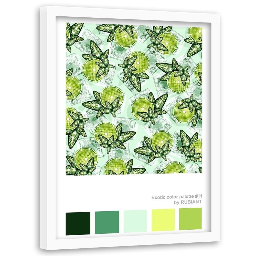Glezna baltā rāmī - Digital Art Green Home Trends DECO