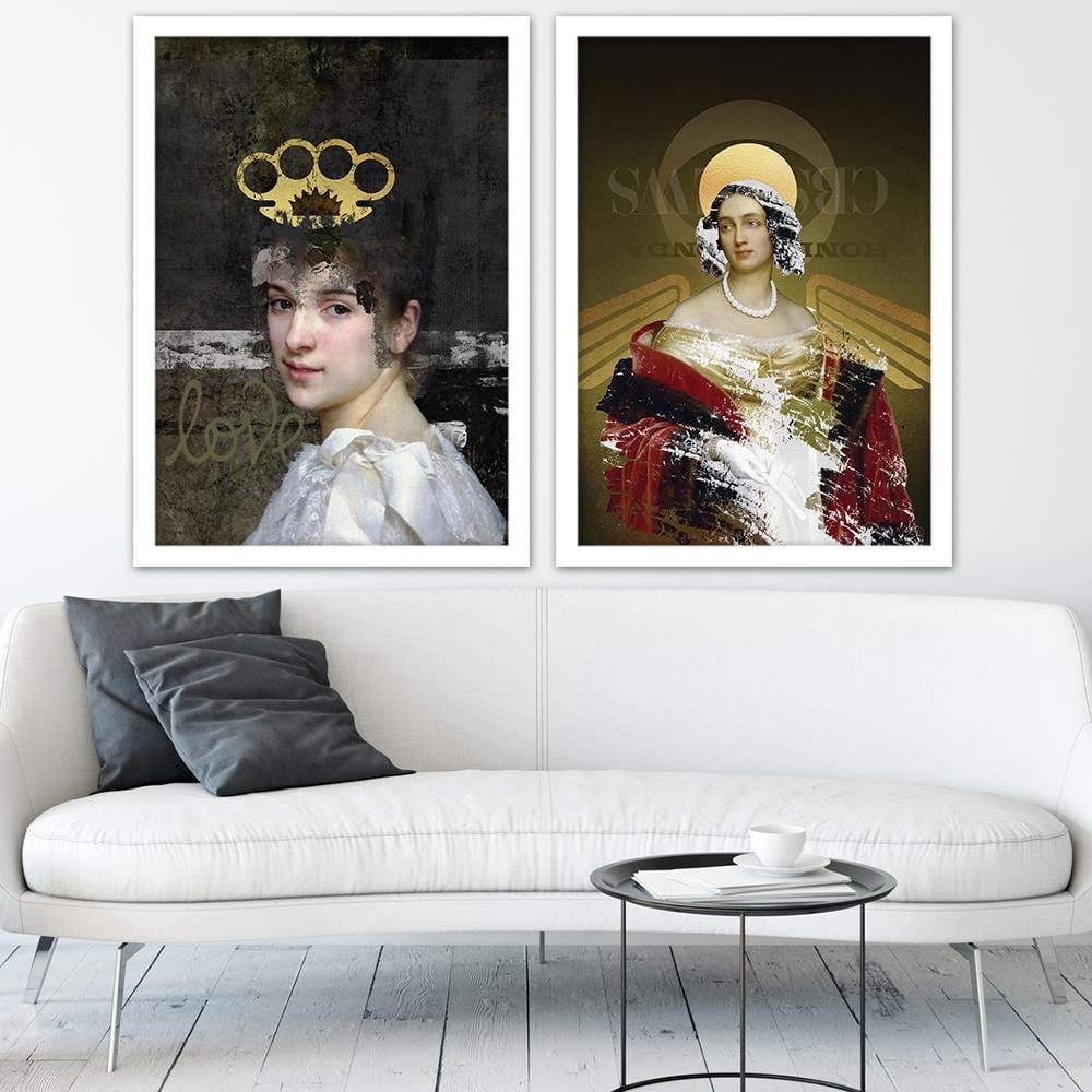 Glezna baltā rāmī - Digital Art Home Trends DECO