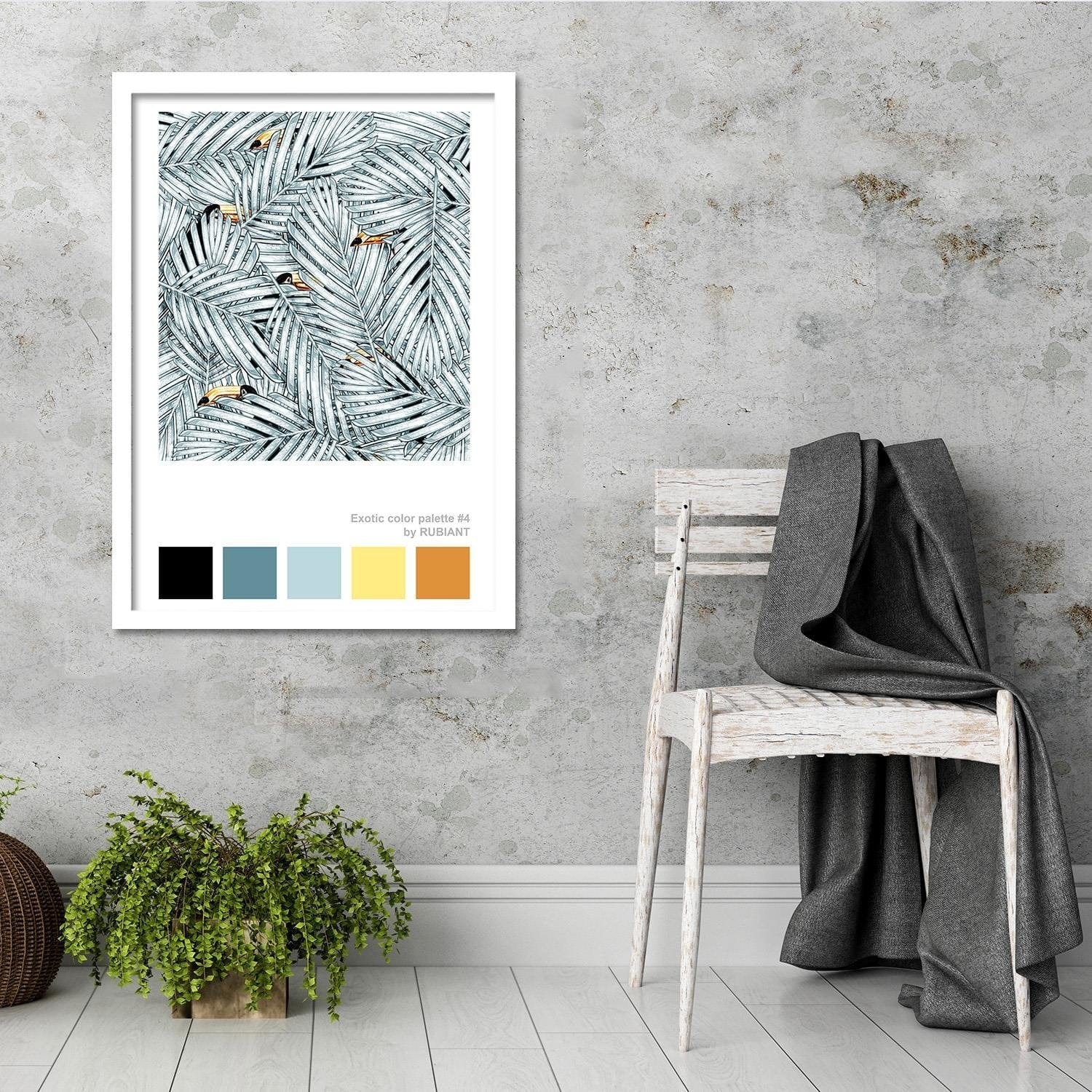 Glezna baltā rāmī - Digital Art White Home Trends DECO