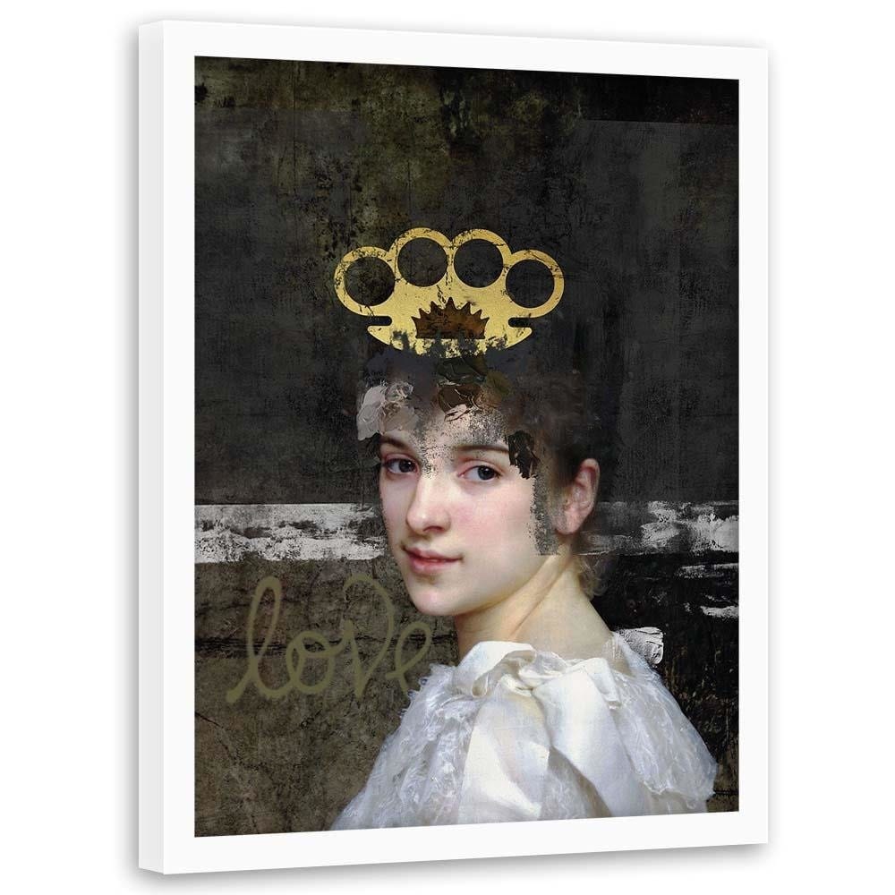 Glezna baltā rāmī - Digital Collage Home Trends DECO