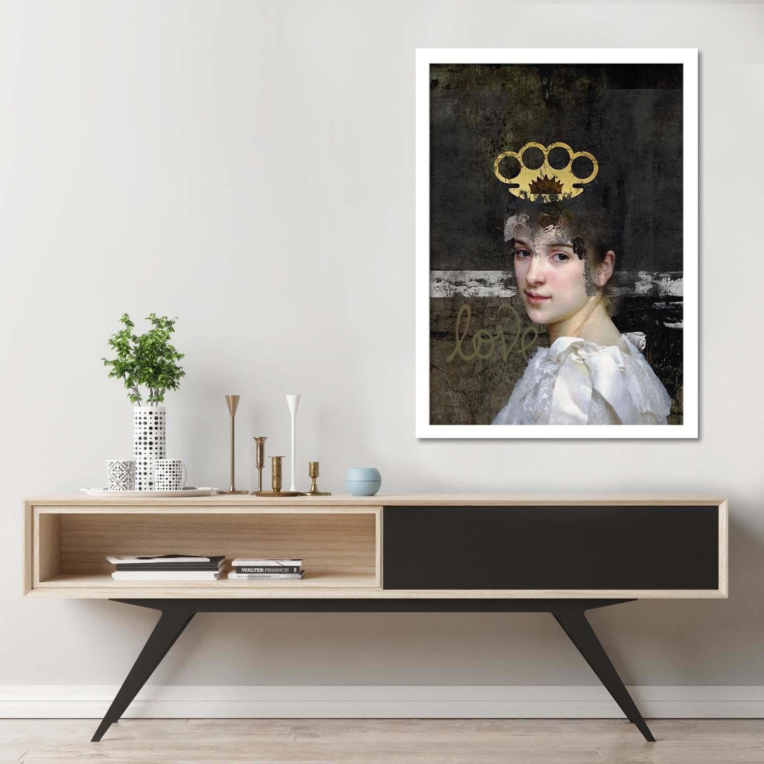 Glezna baltā rāmī - Digital Collage Home Trends DECO