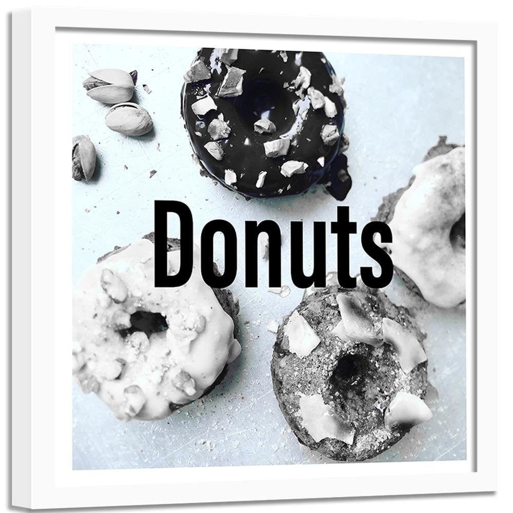 Glezna baltā rāmī - Donuts Home Trends DECO