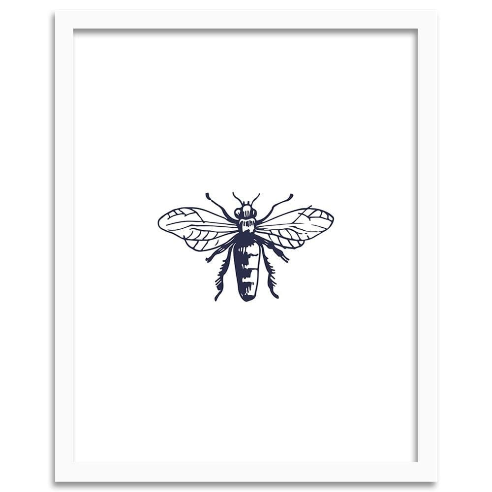 Glezna baltā rāmī - Drawn Wasp Home Trends DECO