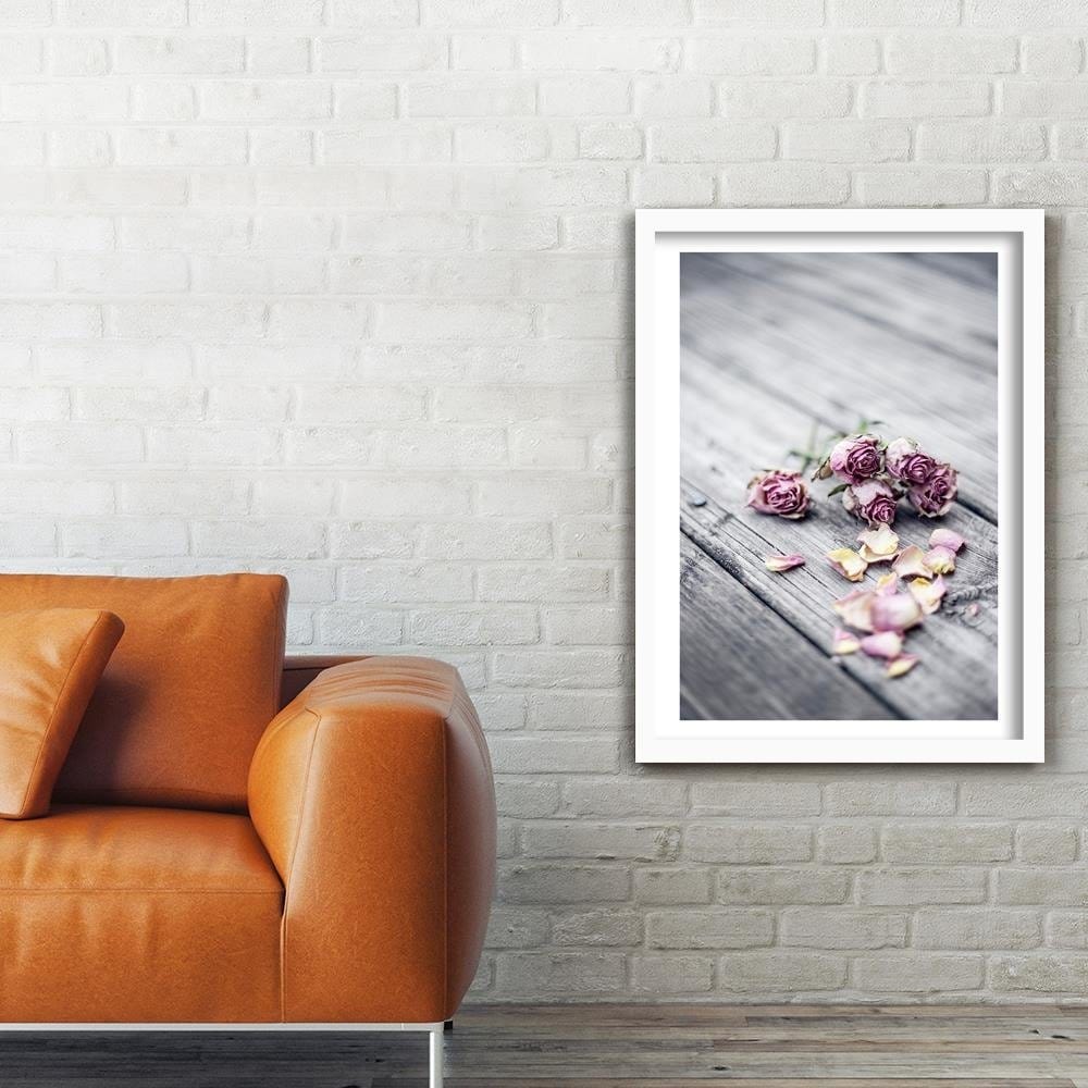 Glezna baltā rāmī - Dried Roses  Home Trends DECO