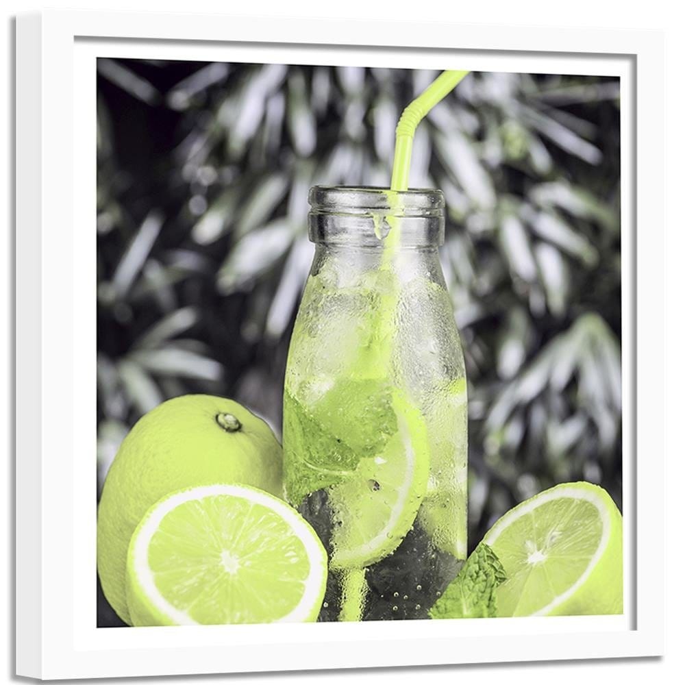 Glezna baltā rāmī - Drink And Lemon 2 Home Trends DECO