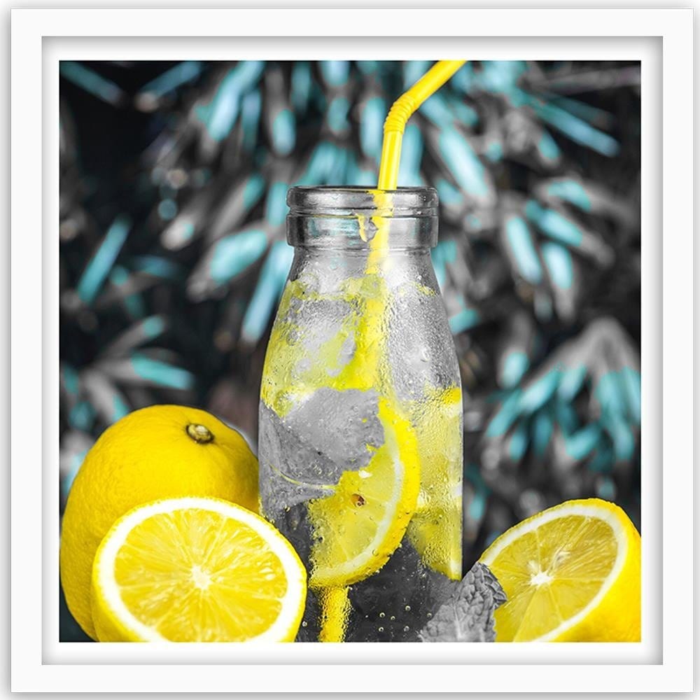 Glezna baltā rāmī - Drink And Lemon Home Trends DECO