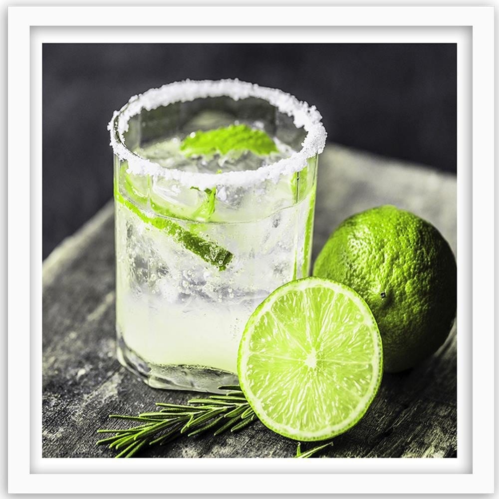 Glezna baltā rāmī - Drink With Lemon 2 Home Trends DECO