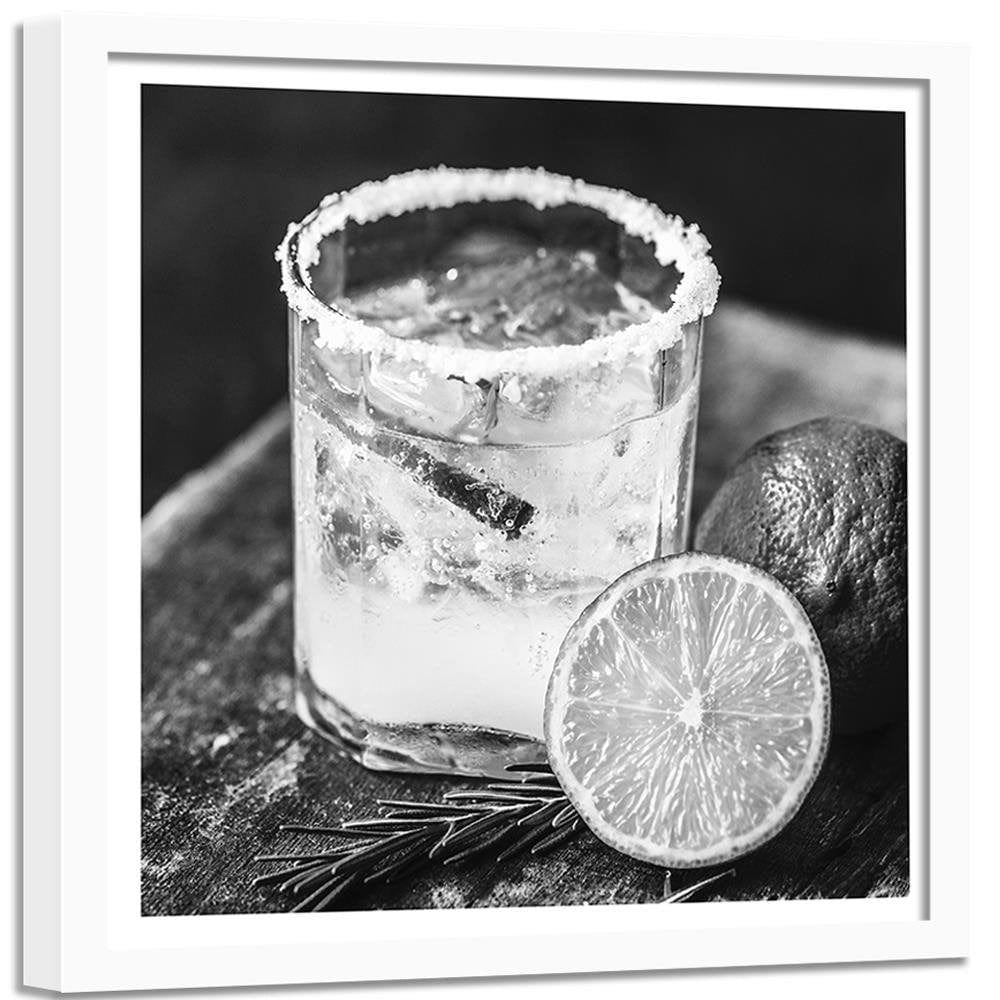 Glezna baltā rāmī - Drink With Lemon Home Trends DECO