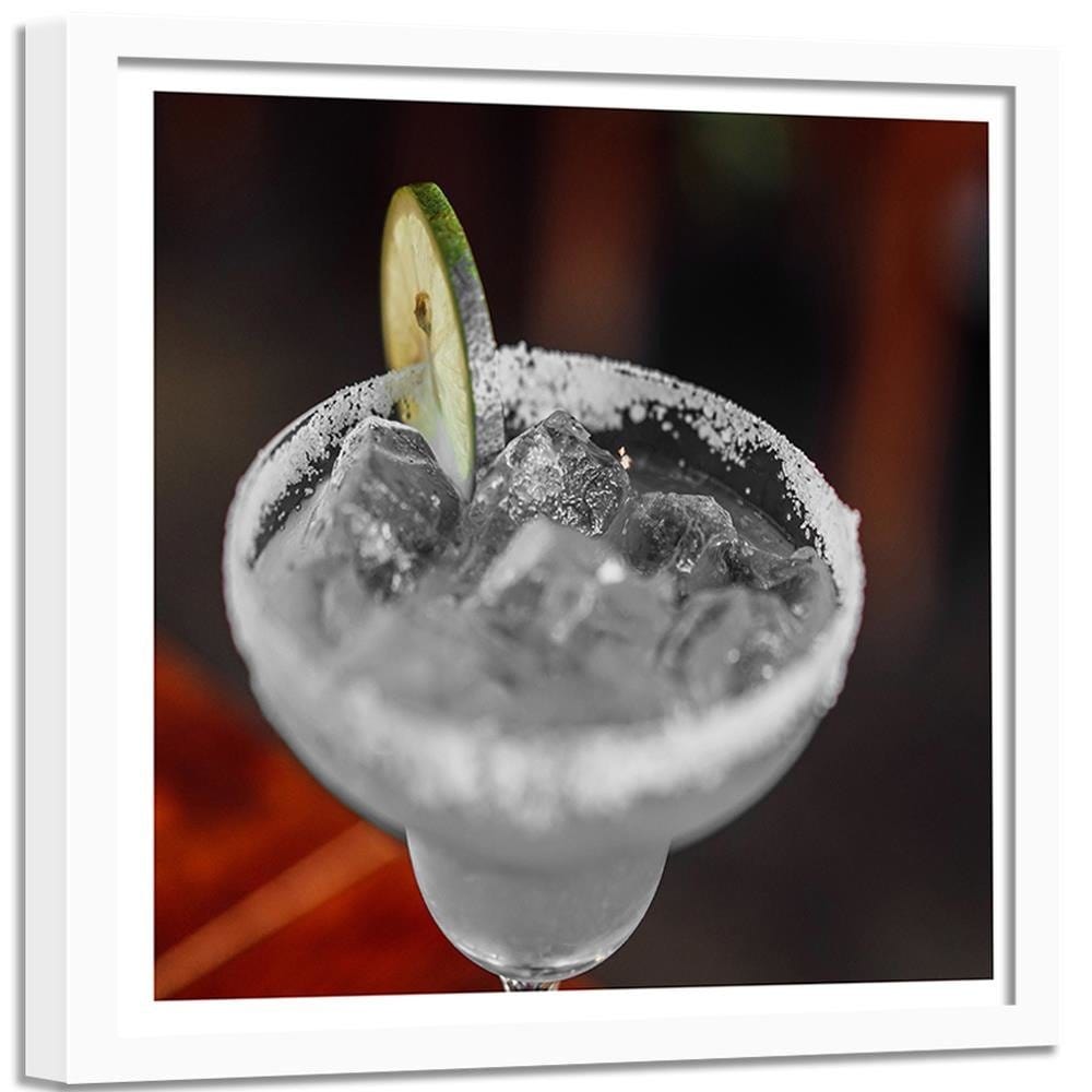 Glezna baltā rāmī - Drink With Lime Home Trends DECO