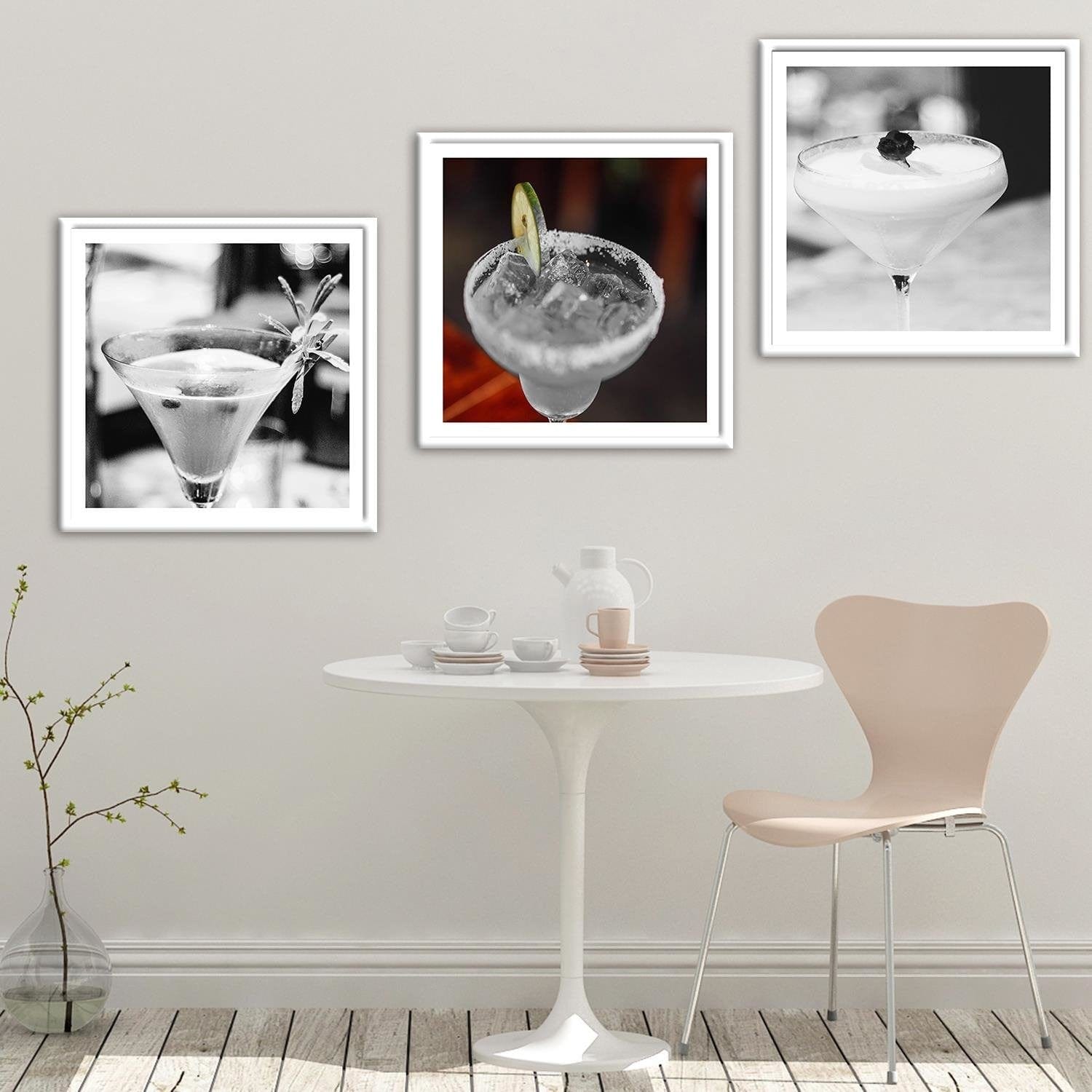 Glezna baltā rāmī - Drink With Lime Home Trends DECO