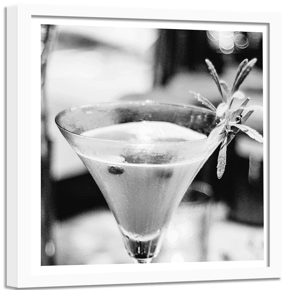 Glezna baltā rāmī - Drink With Rosemary Home Trends DECO